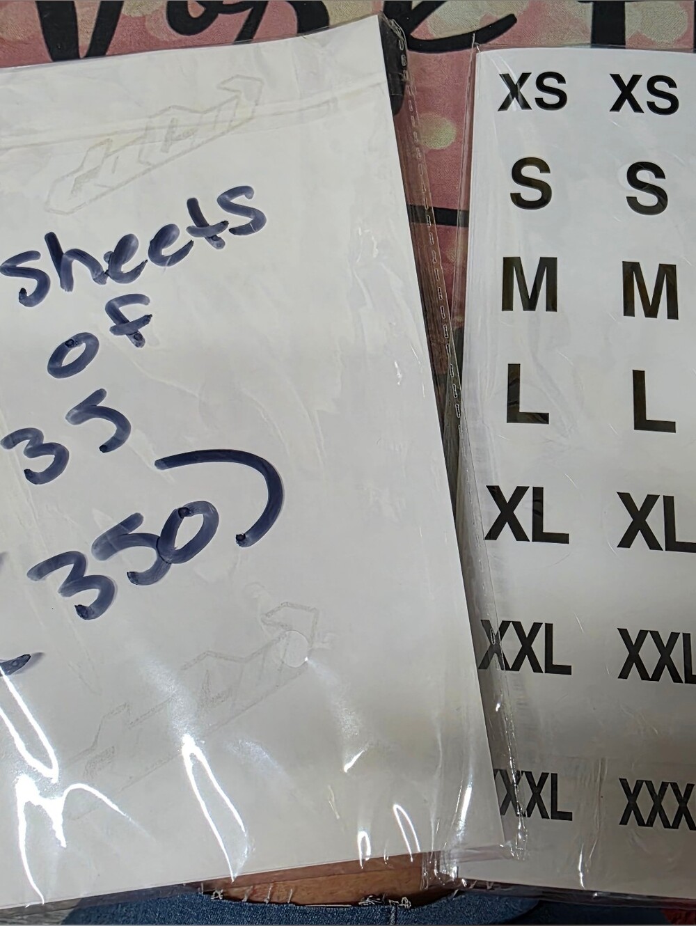 350 White Inventory Sticker Sheets -